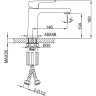 Смеситель для раковины FRAP H89 F1089-9